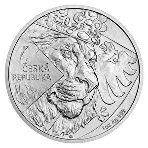 AgaKulche Czech Lion 2024 1 Ons Gümüş Sikke Coin