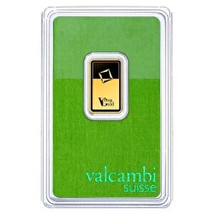 AgaKulche 5 gr 999.9 24 Ayar Valcambi Bar Green Altın