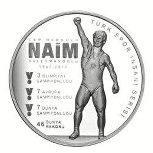AgaKulche Naim Süleymanoğlu 2022 1 Ons 31.10 Gram Gümüş Sikke Coin