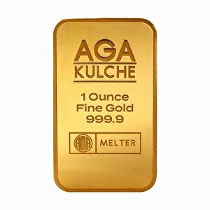 AgaKulche 1 Ons 31.10 gr 999.9 24 Ayar Külçe Altın  Paketsiz