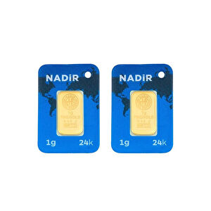 AgaKulche 24 Ayar 2 Adet 1 gr 995 Nadir Külçe Altın