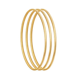 AgaKulche 30 gr 22 Carat Triple Ajda Channel Gold Bracelet