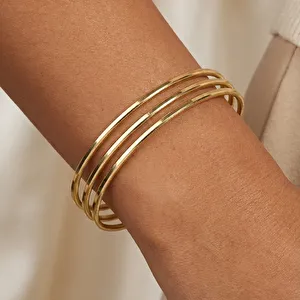 AgaKulche 30 gr 22 Carat Triple Ajda Channel Gold Bracelet