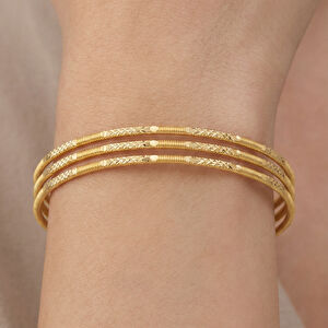 AgaKulche 30 gr 22 Carat Triple Good News Gold Bracelet