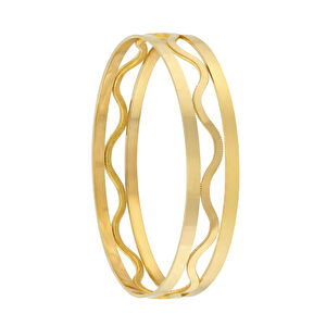 AgaKulche 30 gr 2 Ajda Matchsticks and 1 Ajda Zik Zak 22 Carat Gold Bracelet