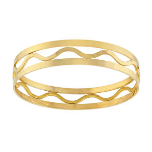 AgaKulche 30 gr 2 Ajda Matchsticks and 1 Ajda Zik Zak 22 Carat Gold Bracelet