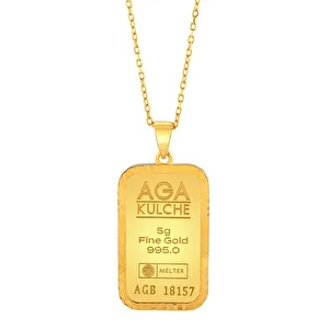 AgaKulche 5 gr Kalemli Altın K&uuml;l&ccedil;e Kolye