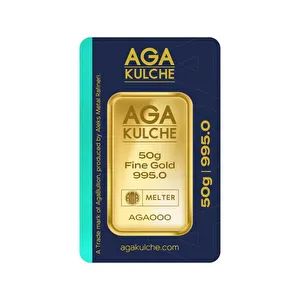 AgaKulche 50 gr 995 24 Ayar Külçe Altın