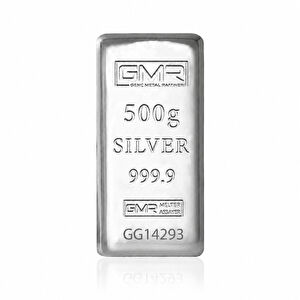 AgaKulche 500 Gram 999.9 Ayar GMR Külçe Gümüş