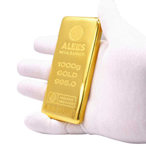 AgaKulche 1 kg 995 24 ayar Aleks Metal Rafineri Külçe Altın