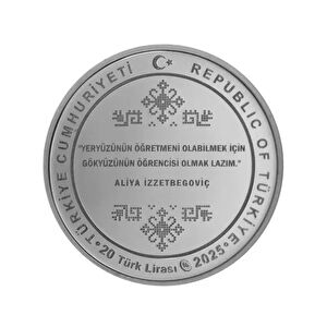 AgaKulche Aliya İzzetbegoviç Gümüş Sikke Coin
