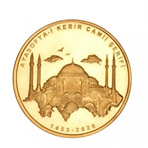 AgaKulche Ayasofya 22 Ayar 916 Altın Hatıra Para