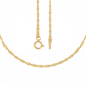 AgaKulche Singapore Hollow 14 Carat 0.90 1.00 gr Gold Chain Necklace