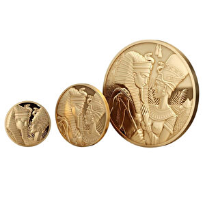 AgaKulche Amenhotep Nefertiti 1/10 Ons Altın Sikke Coin