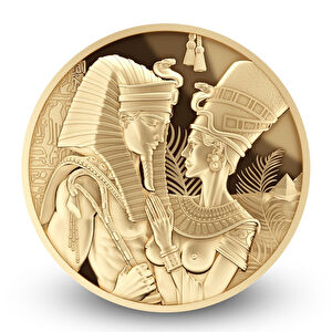 AgaKulche Amenhotep Nefertiti 1 Ons Altın Sikke Coin