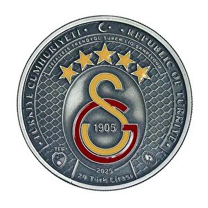 AgaKulche Galatasaray 25th Championship Oxidized Silver Coin