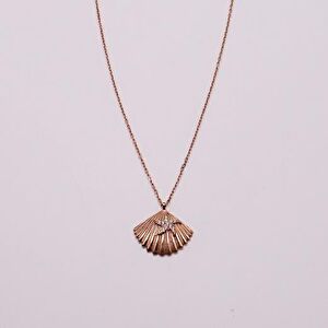 AgaKulche Silver Oyster White Stone Ghost Necklace