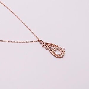 AgaKulche Silver Row Stone Drop Ghost Necklace