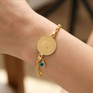 AgaKulche Rope Quarter Gold Bracelet