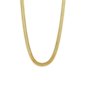 AgaKulche Italian Crushed Herringbone 2mm Gold Chain