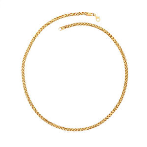 AgaKulche Square Palm 3.3 mm Gold Chain