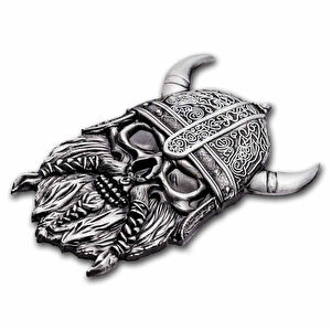 AgaKulche Skull Viking Silver Coin