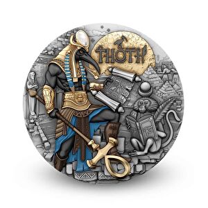 AgaKulche Mısır Tanrısı Thoth Gümüş Sikke Coin