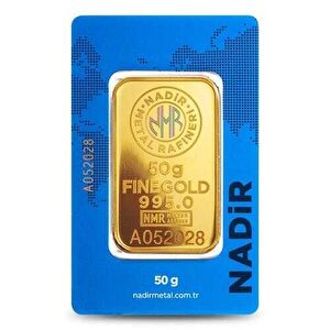 AgaKulche 50 gr 995 24 Ayar Nadir 50 Gram Külçe Altın