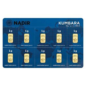 AgaKulche Kumbara 10 x 1 gr 995 24 Ayar Nadir Külçe Altın