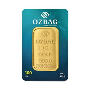 AgaKulche 24 Ayar 100 gr 995 Özbağ Külçe Altın