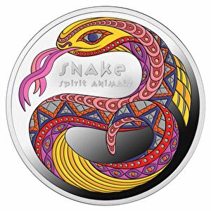 AgaKulche Renkli Yılan Gümüş Sikke Coin