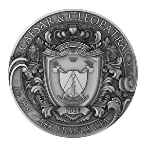 AgaKulche Caesar and Cleopatra Silver Coin