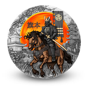 AgaKulche Siyah Samuray Gümüş Sikke Coin