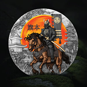 AgaKulche Siyah Samuray Gümüş Sikke Coin