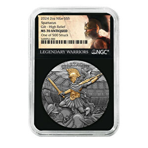 AgaKulche Spartacus Altın Kaplama NGC Sertifikalı Gümüş Sikke Coin