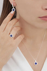 AgaKulche Single Stone Silver Jewelry Set S66-KL (925)