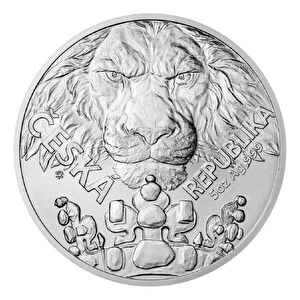 AgaKulche Czech Lion 2023 5 Ons Gümüş Sikke Coin