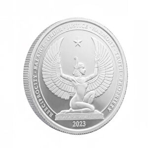 AgaKulche Mısır Tanrısı G&uuml;m&uuml;ş Sikke Coin