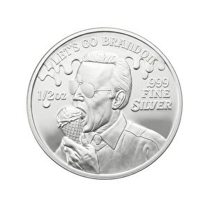 AgaKulche FJB Lets Go Brandon Gümüş Sikke Coin