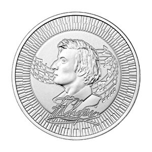 AgaKulche Fryderyk Chopin 2024 1 Ons  Gümüş Sikke Coin