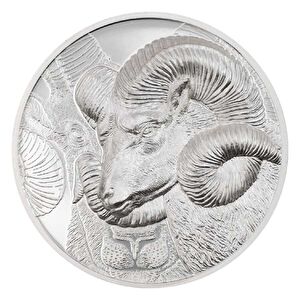 AgaKulche Magnificent Argali 2022 1 Ons Gümüş Sikke Coin