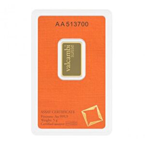 AgaKulche Valcambi 5 gr Orange 999.9 24 Ayar Külçe Altın