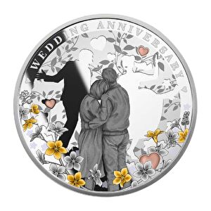 AgaKulche Wedding Anniversary 17.5 gr Gümüş Sikke Coin