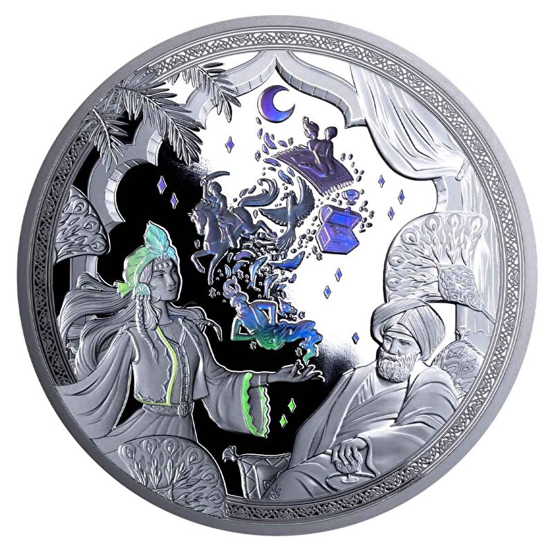 AgaKulche 1001 Gece Masalları G&uuml;m&uuml;ş Sikke Coin