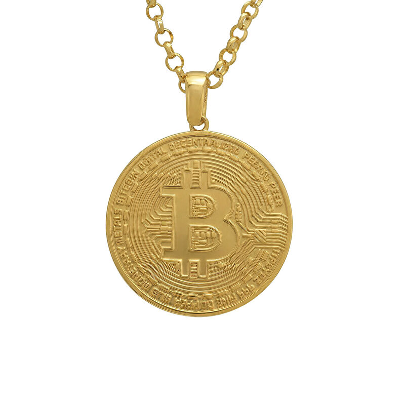AgaKulche 14 Carat Bitcoin Necklace