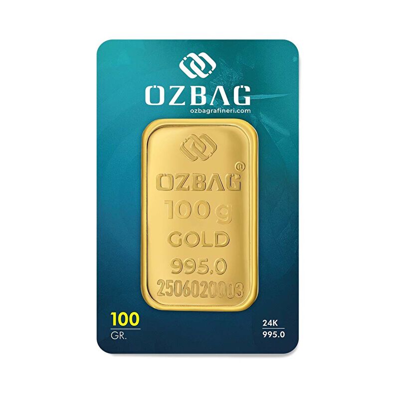 AgaKulche 24 Ayar 100 gr 995 Özbağ Külçe 15 Gün Gelecek Teslimatlı Altın