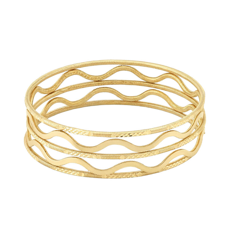 AgaKulche 50 gr 3 Good News and 2 Zigzag 22 Carat Gold Bracelet