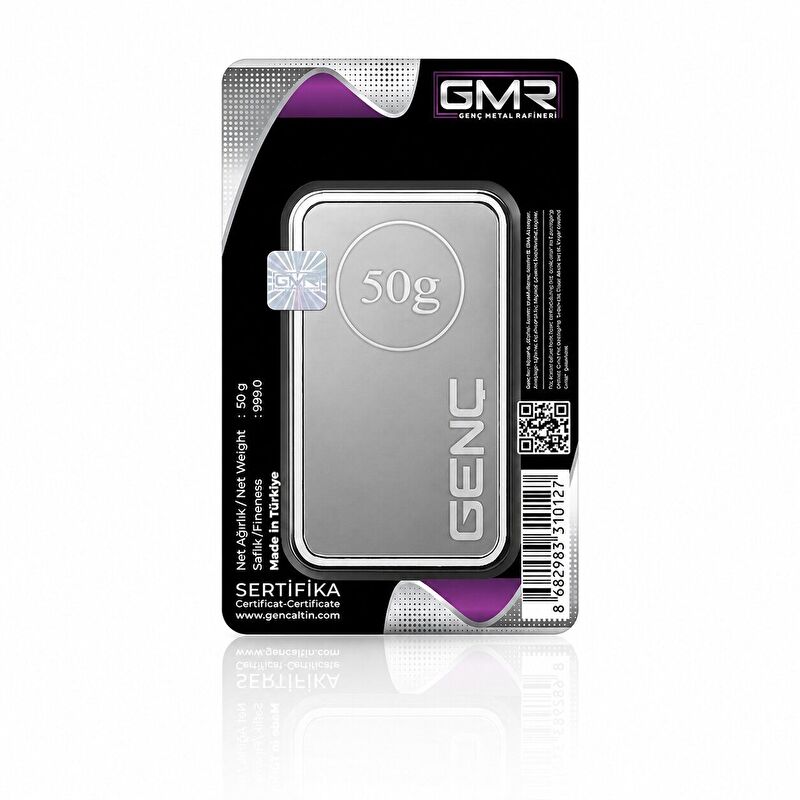 AgaKulche 50 Gram 999.0 Ayar GMR Külçe Gümüş