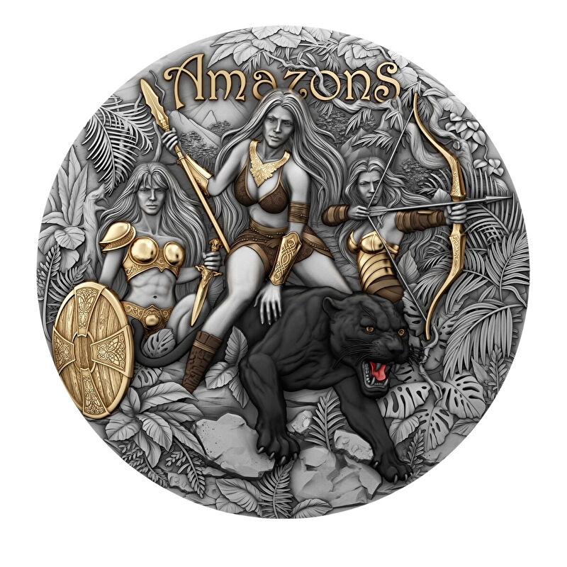 AgaKulche Amazons Gold Plated Silver Coin 