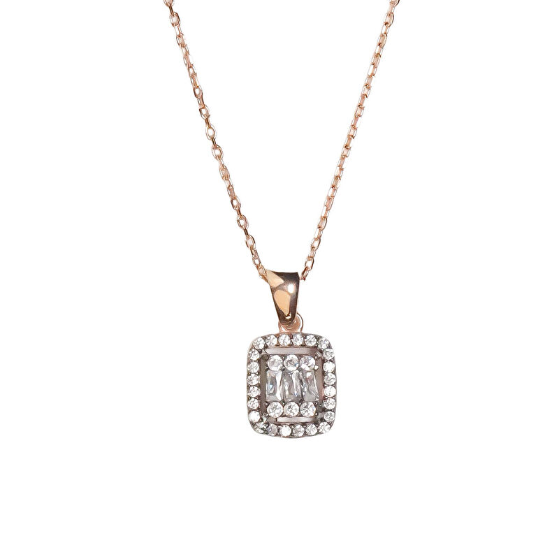 AgaKulche Baguette Stone Silver Jewelry Set Diamond Mounting S32-EB (925)